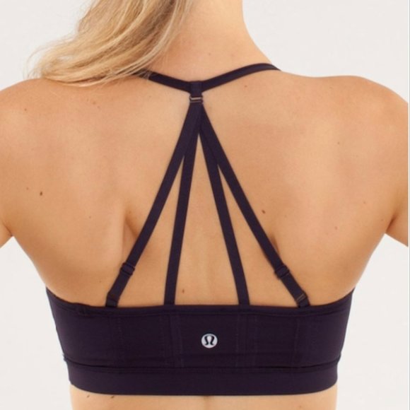 lululemon athletica Other - Lululemon Breathe Easy Black Swan Purple Bra 10